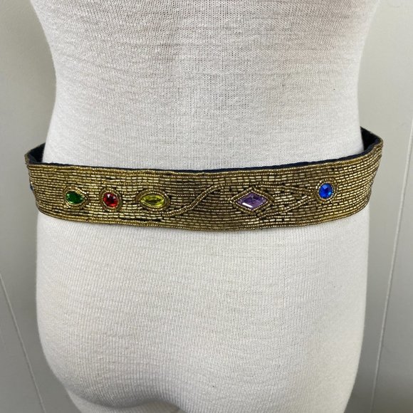 Vintage Michelle Stuart M/L Gold Bead Belt main image 6